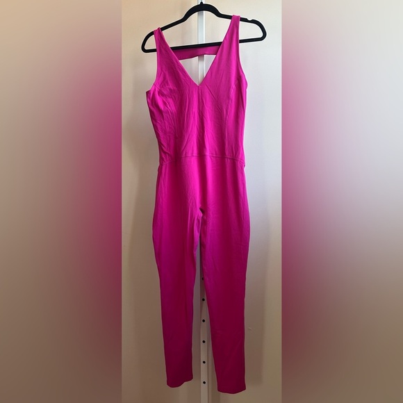 NWOT FP Movement Never Better One-Piece M Magenta Pink Strappy Back Onesie - Picture 2 of 5